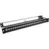 InLine blind patchpanel uittrekbaar 19 inch 24 poorten 1U zwart