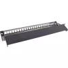 InLine blind patchpanel uittrekbaar 19 inch 24 poorten 1U zwart