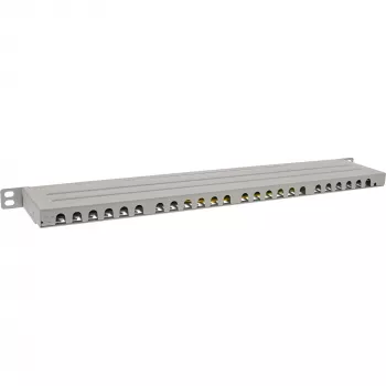 InLine 19 inch patchpanel Cat.6A 0,5U 24-poorts, met stofbescherming, grijs