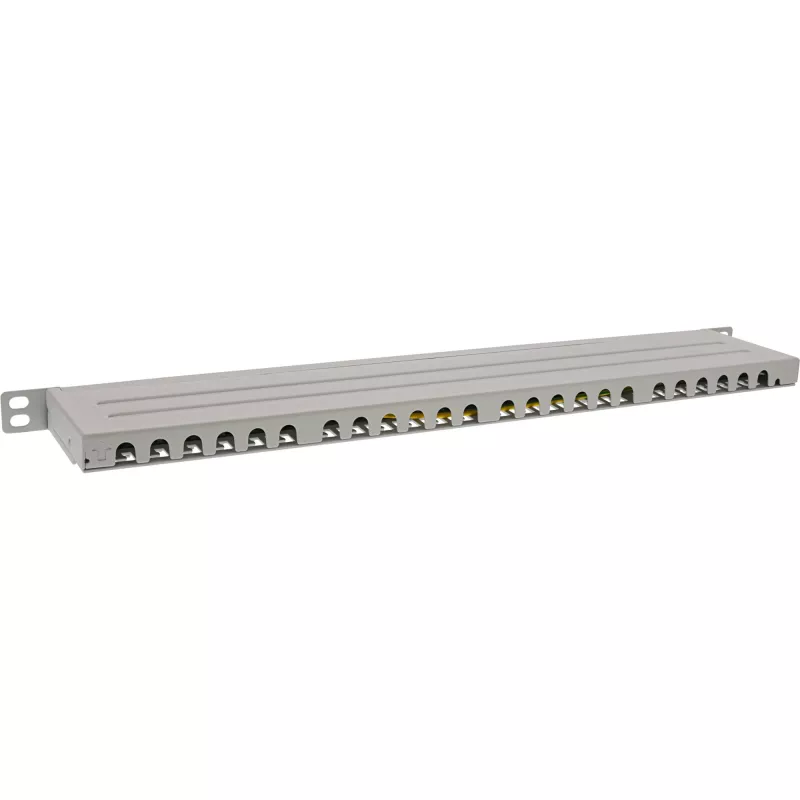 InLine 19 inch patchpanel Cat.6A 0,5U 24-poorts, met stofbescherming, grijs
