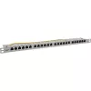 InLine 19 inch patchpanel Cat.6A 0,5U 24-poorts, met stofbescherming, grijs