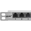 InLine 19 inch patchpanel Cat.6A 0,5U 24-poorts, met stofbescherming, grijs