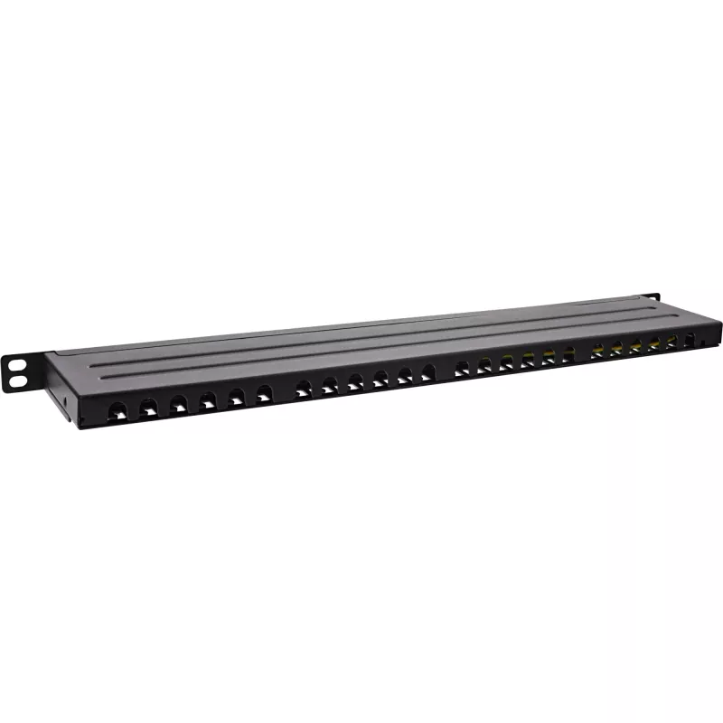 InLine 19 inch patchpanel Cat.6A 0,5U 24-poorts, met stofbescherming, zwart