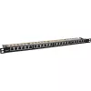 InLine 19 inch patchpanel Cat.6A 0,5U 24-poorts, met stofbescherming, zwart
