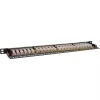 InLine 19 inch patchpanel Cat.6A 0,5U 24-poorts, met stofbescherming, zwart