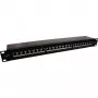 InLine patchpanel 19 inch Cat.6A 24 poorten 1U zwart RAL 9005