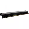 InLine patchpanel 19 inch Cat.6A 24 poorten 1U zwart RAL 9005
