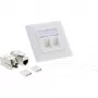 InLine Cat.6A inbouwdoos 2x RJ45 wit RAL9010