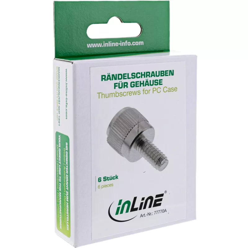 Kartelschroeven voor behuizing InLine 77770A zilver 6-pack