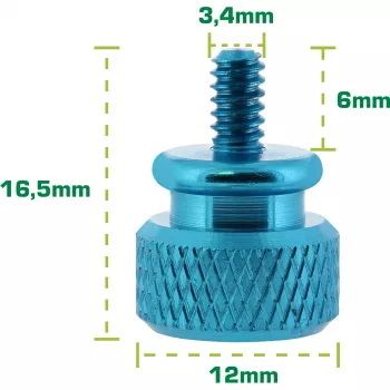 Kartelschroeven voor behuizing InLine 77770B blauw aluminium 10 stuks verpakking