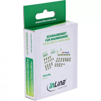 InLine schroevenset met jumpers, plakclips, afstandhouders, kabelclips, 63 stuks, InLine 77778
