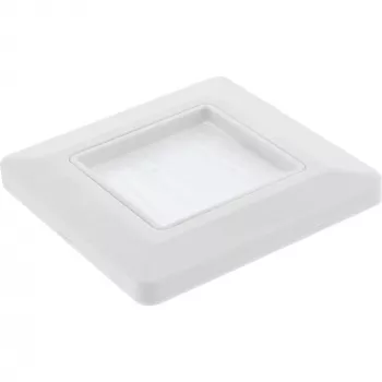 Wandframe met borsteldoorvoer InLine 78501 voor tv, kunststof, wit RAL9010, 80×80 mm