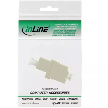 InLine glasvezeladapter duplex LC/LC bus MultiMode keramische huls