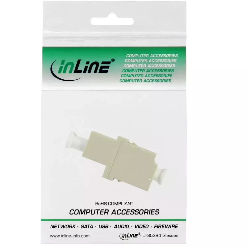InLine glasvezeladapter duplex LC/LC bus MultiMode keramische huls