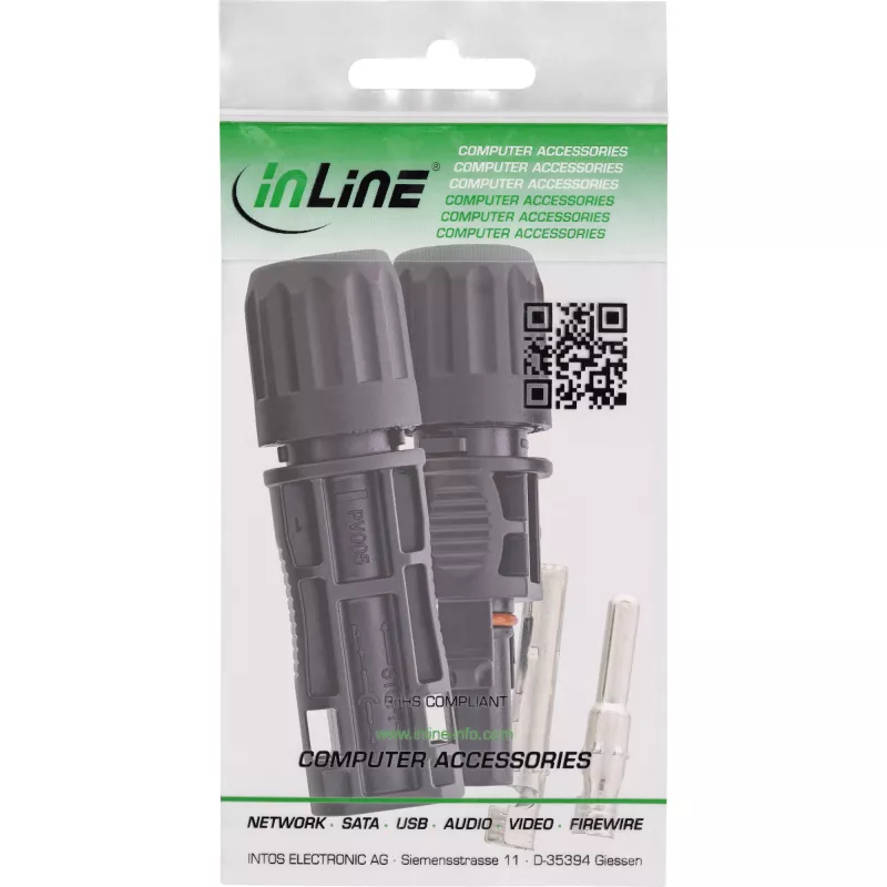 InLine 94001 draadverbinder Standard4/MC4/PV4 zwart stekker/bus