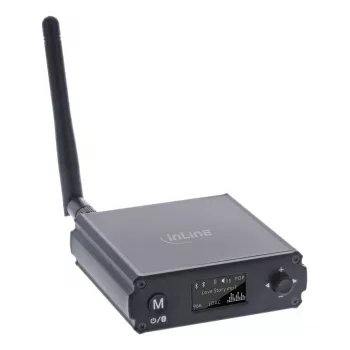 InLine Bluetooth 5.1 HiFi-receiver & USB-DAC met LCD 30m bereik