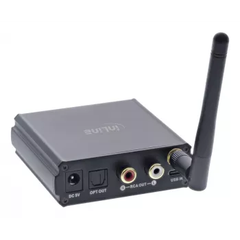 InLine Bluetooth 5.1 HiFi-receiver & USB-DAC met LCD 30m bereik