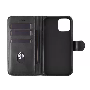 Wallet Case eSTUFF ES67110011-BULK voor iPhone 17 Pro Max zwart 3 kaartvakken