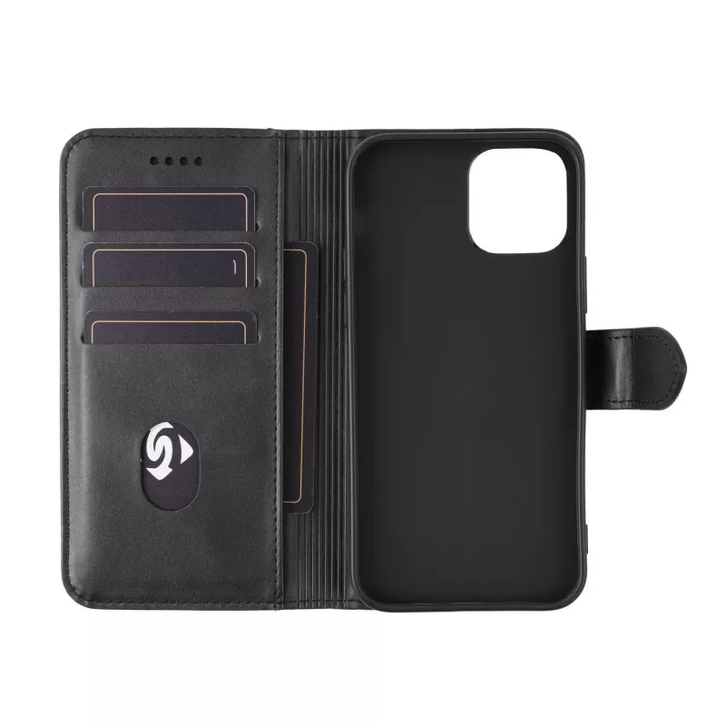 Wallet Case eSTUFF ES67110011-BULK voor iPhone 17 Pro Max zwart 3 kaartvakken