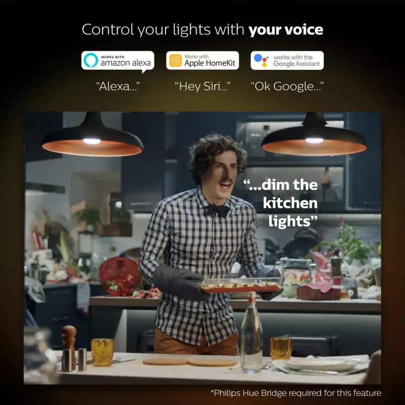 Smart LED-starterkit Philips Hue White and Colour Ambience — 2× E27 11W lampen, Bluetooth/Zigbee