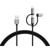 Varta Speed Charge & Sync 3-in-1-kabel, USB-A naar Lightning/Micro-USB/USB-C
