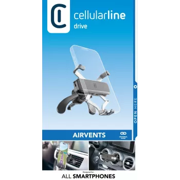Cellularline Slide Fit - universele auto-smartphonehouder met eenvoudig insteken