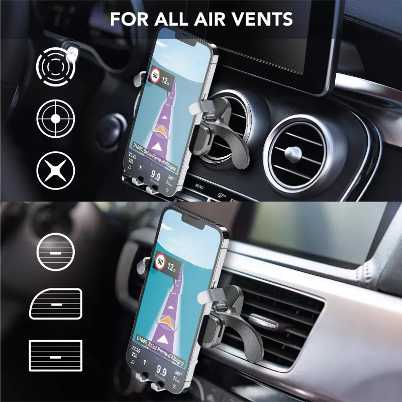 Cellularline Slide Fit - universele auto-smartphonehouder met eenvoudig insteken