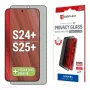 Displex privacy-displayschermfolie (10H) voor Samsung Galaxy S24+/S25+, Eco montageframe, privacysfilter