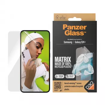 PanzerGlass ® ECO MATRIX displayschermbescherming met D3O® Samsung Galaxy S24+ | Ultra-Wide pasvorm met AlignerKit