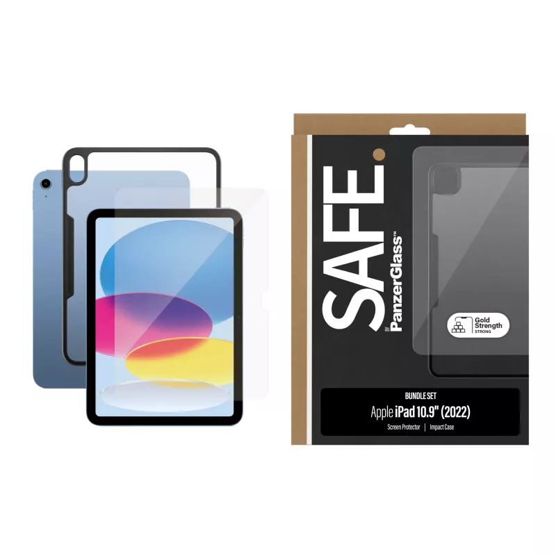 PanzerGlass SAFE. by ® 2-in-1 bundel iPad 10.9'' (2022) | Ultra-Wide pasvorm
