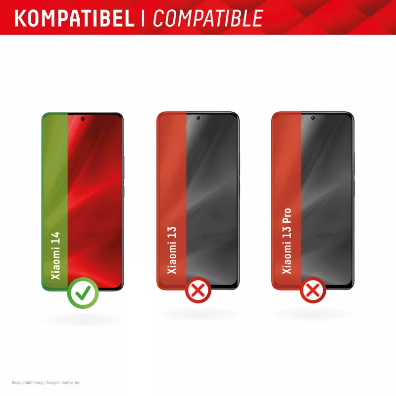 Displex displayschermfolie (10H) voor Xiaomi 14, Eco montageframe, krasvast
