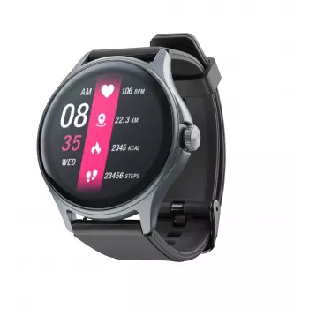 Cellularline ION PRO Round Bluetooth® smartwatch met app, 3,51 cm (1,38 inch), TFT, touchscreen, 0,00064 GB, 98 g