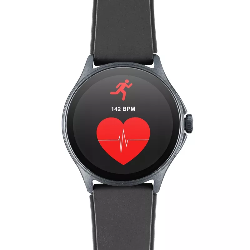 Cellularline ION PRO Round Bluetooth® smartwatch met app, 3,51 cm (1,38 inch), TFT, touchscreen, 0,00064 GB, 98 g