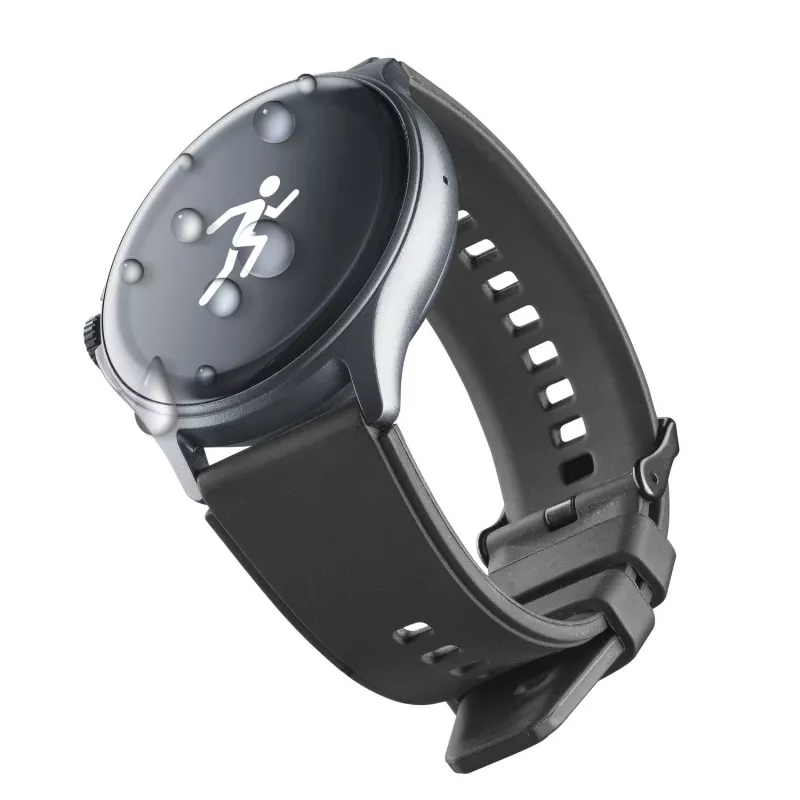 Cellularline ION PRO Round Bluetooth® smartwatch met app, 3,51 cm (1,38 inch), TFT, touchscreen, 0,00064 GB, 98 g