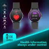 Cellularline ION PRO Round Bluetooth® smartwatch met app, 3,51 cm (1,38 inch), TFT, touchscreen, 0,00064 GB, 98 g