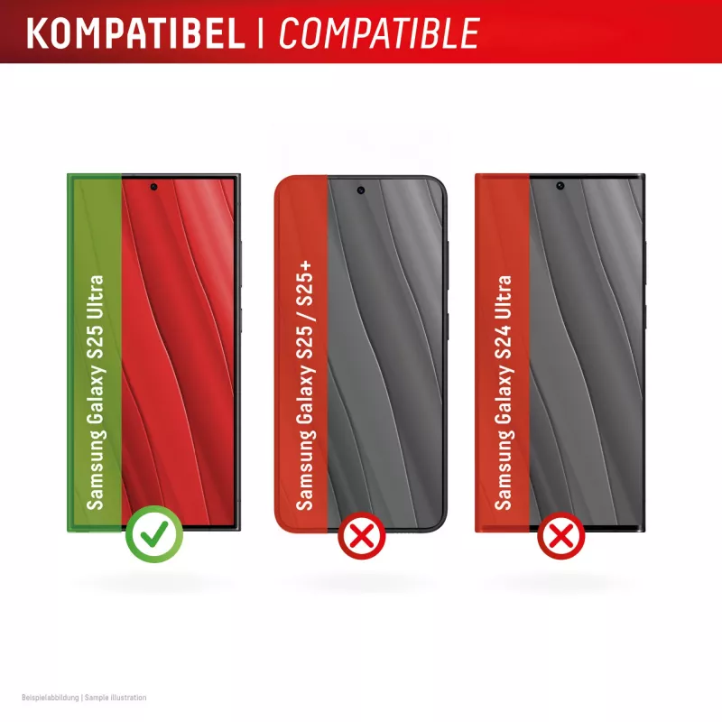 Displex Displayschermglas (10H) voor Samsung Galaxy S25 Ultra, Eco-montageframe, krasvast