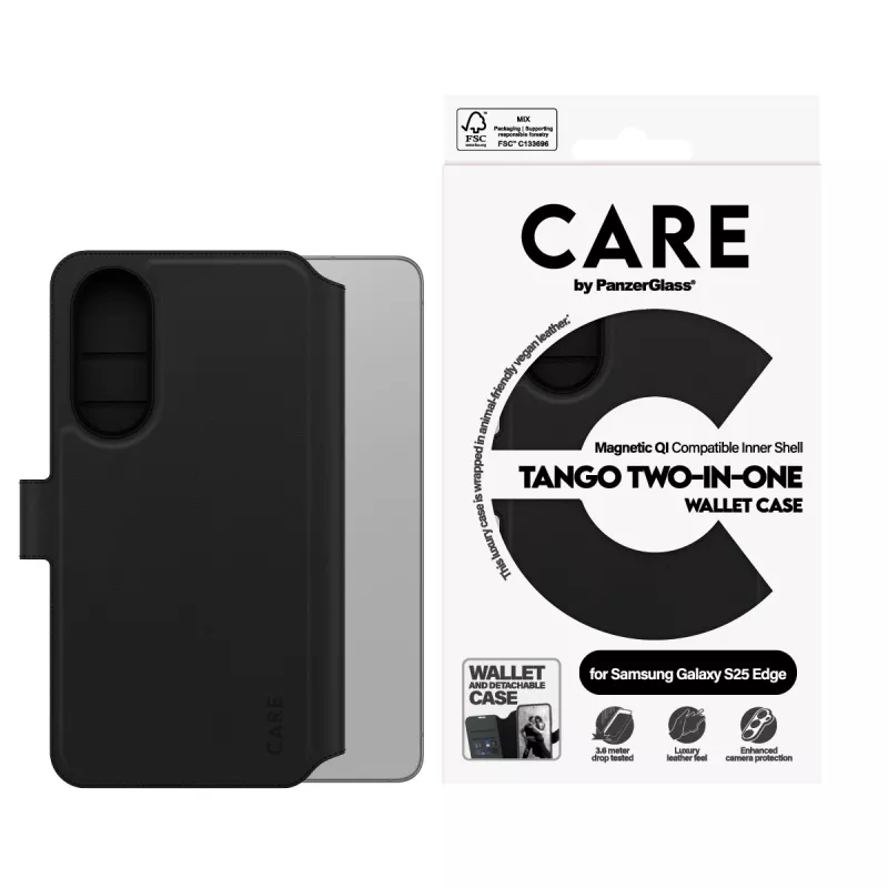 PanzerGlass CARE™ by ® Tango 2-in-1 portemonneehoesje met Qi-compatibiliteit Samsung S25 Edge
