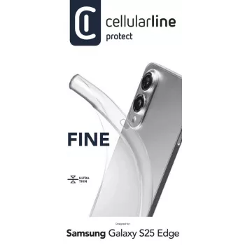 Cellularline Fine - Galaxy S25 Edge, hoesje, Samsung, Galaxy S25 Edge, 16,9 cm (6,66 inch), transparant