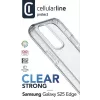 Cellularline Clear Strong – Galaxy S25 Edge harde schaal met rubberen randen