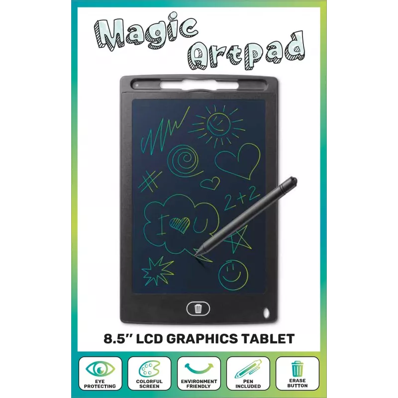 Cellularline LCD Magic Artpad 8,5" Tekentablet, zwart