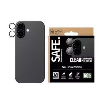Camerlensbescherming PanzerGlass SAFE voor iPhone 17 16 16 Plus krasvast stootvast transparant