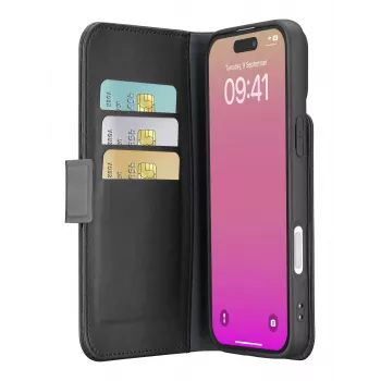 Cellularline Book Agenda – boekhoes in leerlook met magneetsluiting voor iPhone 17