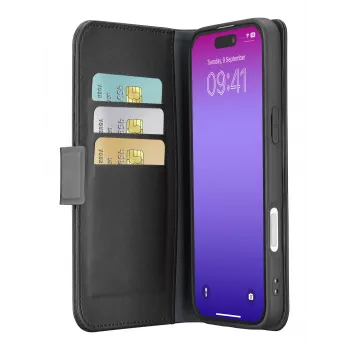 Cellularline Book Agenda – iPhone 17 Pro boekhoes in leerlook met magneetsluiting