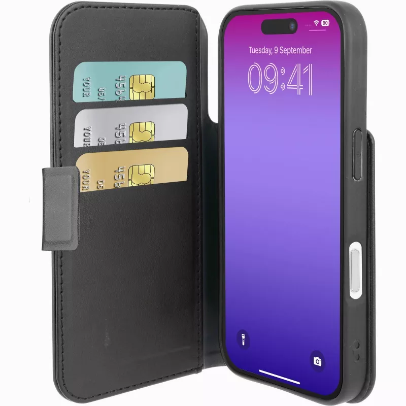 Cellularline Book Agenda – iPhone 17 Pro boekhoes in leerlook met magneetsluiting