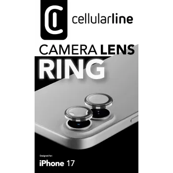Cellularline cameralensring - iPhone 17 gehard glas voor camerabescherming