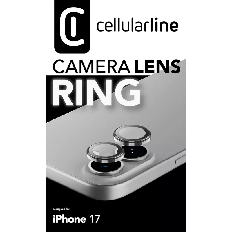Cellularline cameralensring - iPhone 17 gehard glas voor camerabescherming