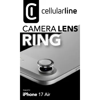 Cellularline Camera Lens Ring - iPhone Air gehard glas voor camerabescherming