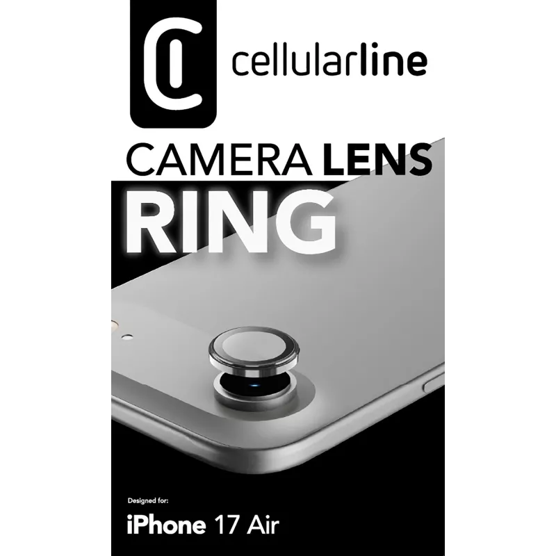 Cellularline Camera Lens Ring - iPhone Air gehard glas voor camerabescherming