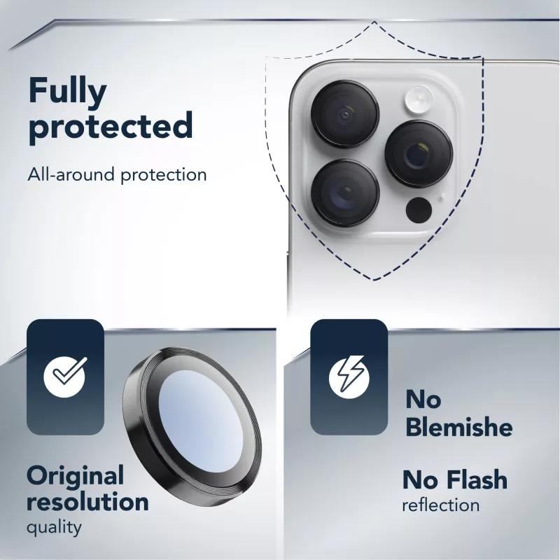 Cellularline Camera Lens Ring - iPhone Air gehard glas voor camerabescherming