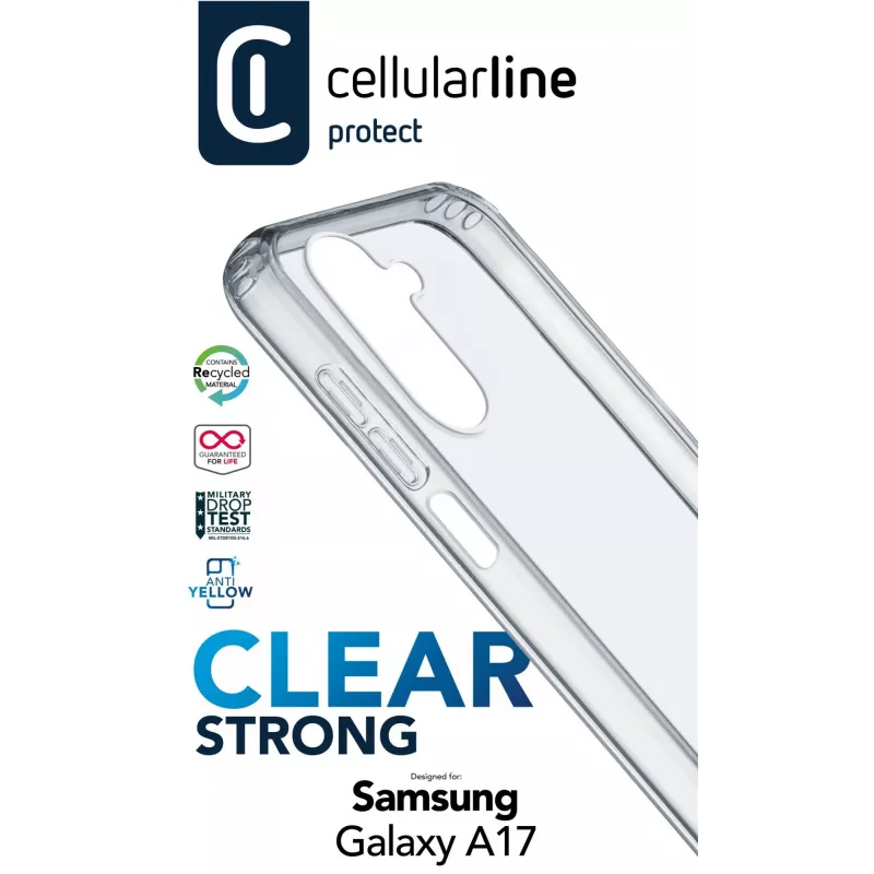 Cellularline Clear Strong – Galaxy A17 hardcase met rubberen randen